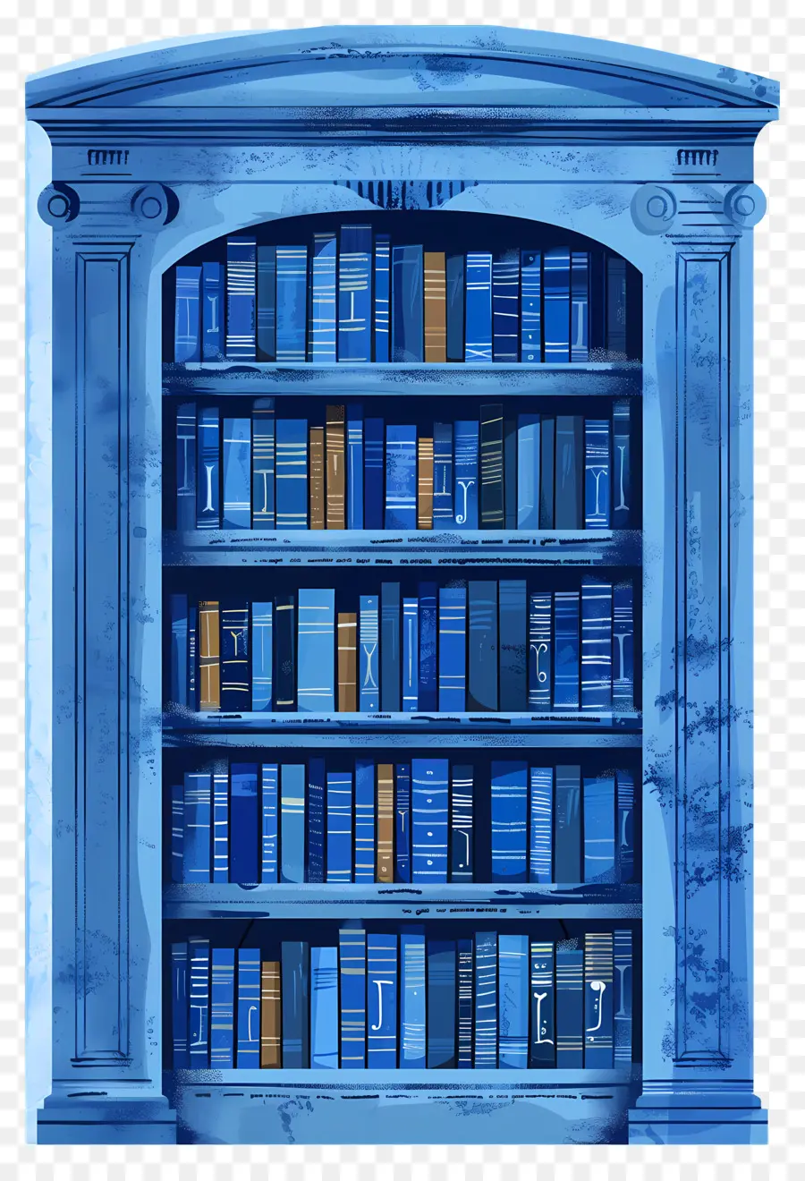 Kütüphane，Mavi Kitaplık PNG