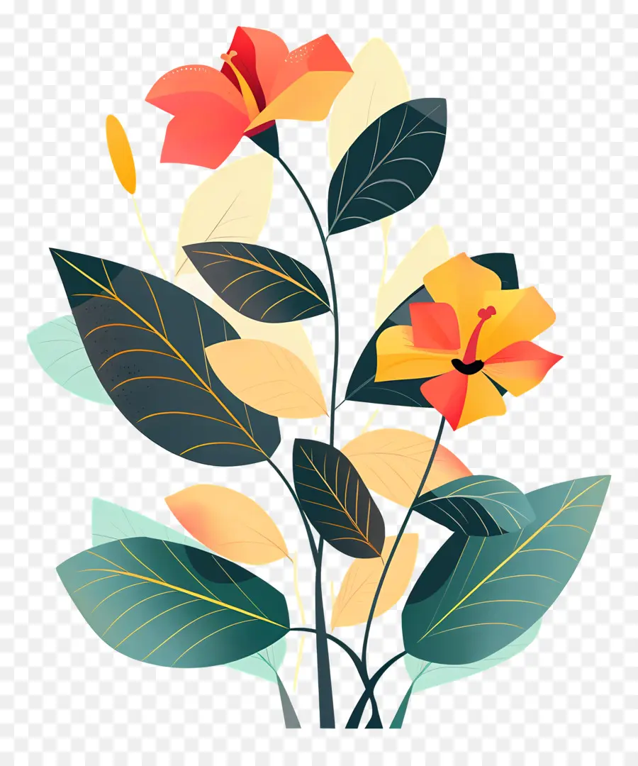 çiçek Aranjmanı，Siluet PNG