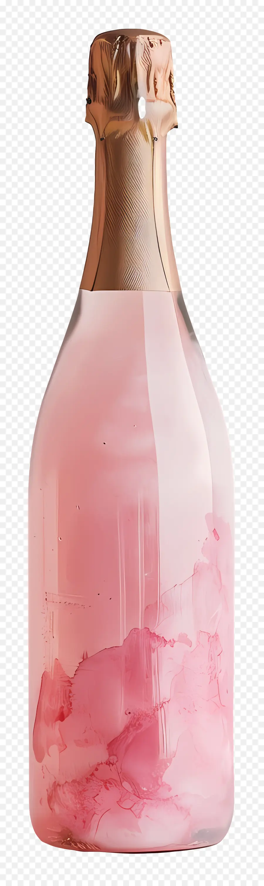 şampanya，Pembe Cam şişe PNG