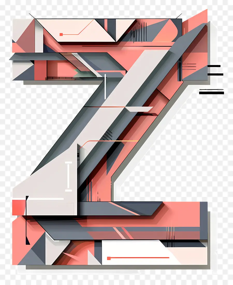 Mektup Z，Geometrik şekiller PNG