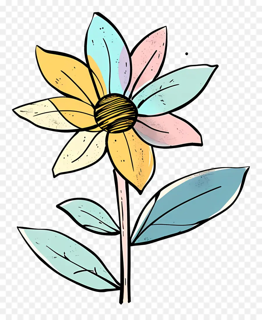 Karikatür çiçek，çiçek PNG