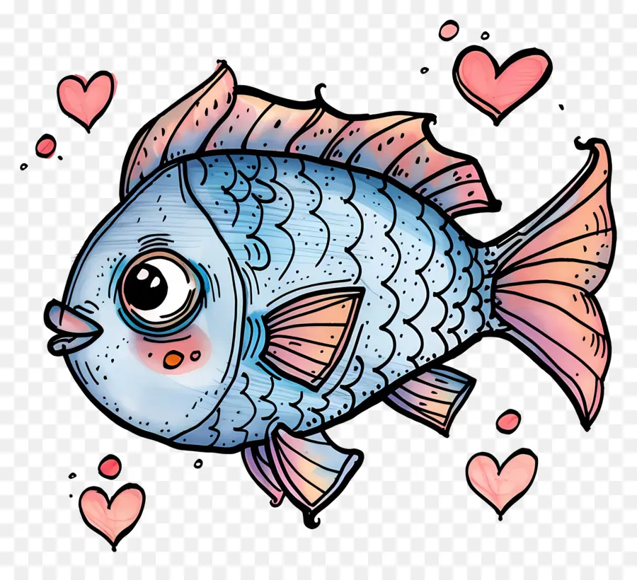 Karikatür Balık，Sevimli Balık PNG