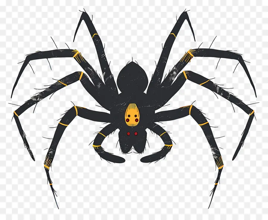 örümcek，Siyah PNG