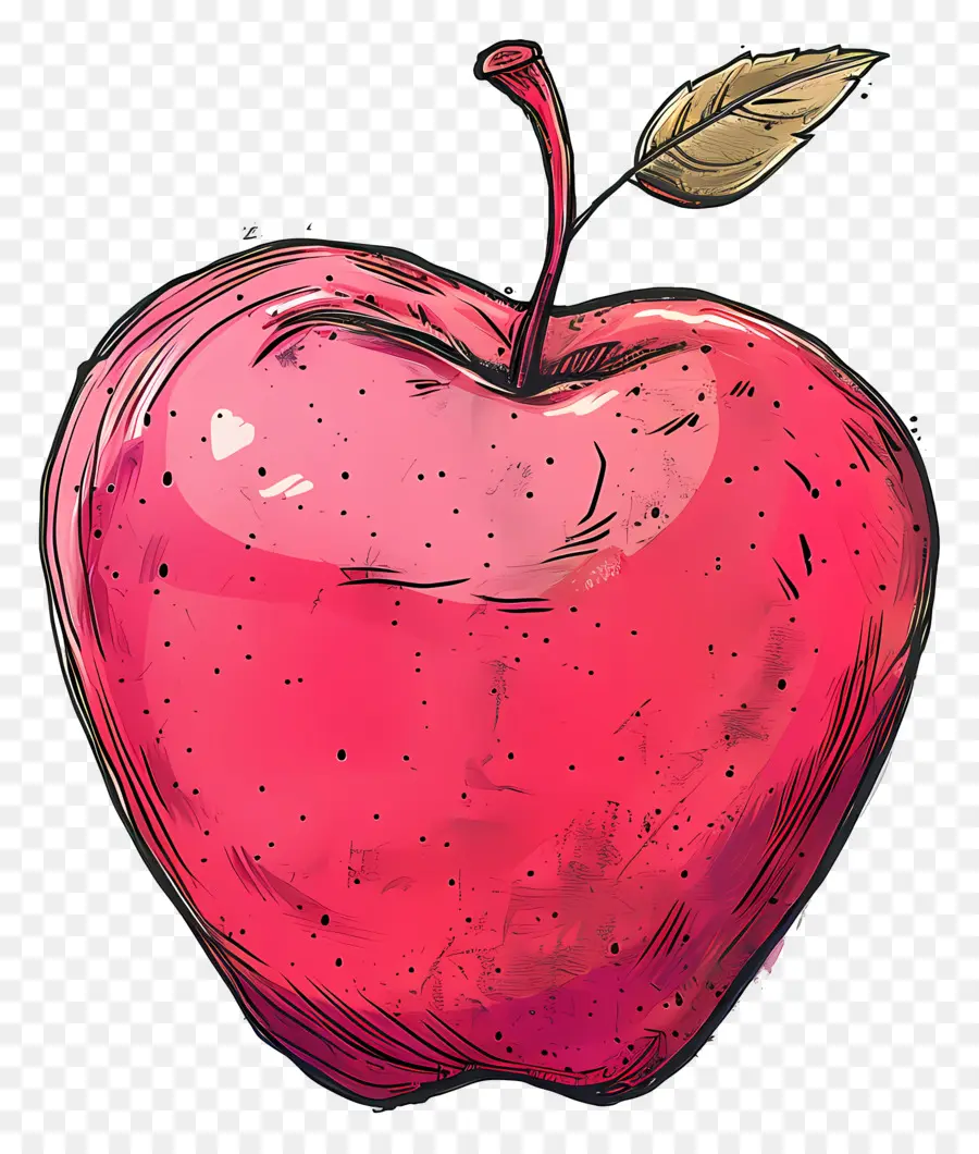Karikatür Elma，Kırmızı Elma PNG