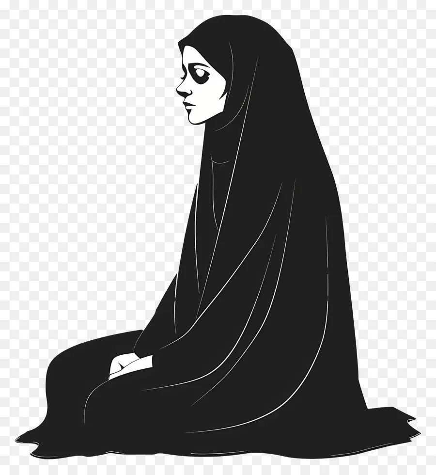 Başörtüsünde Kadın，Müslüman PNG