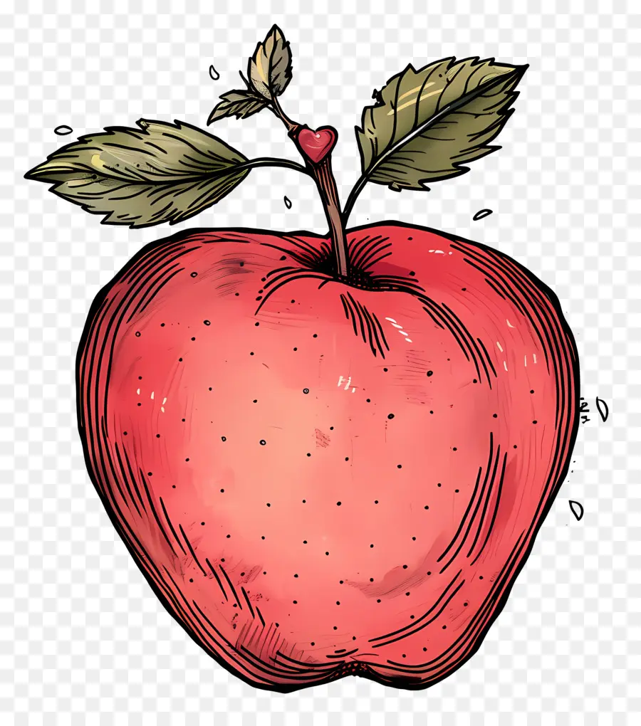 Karikatür Elma，Kırmızı Elma PNG