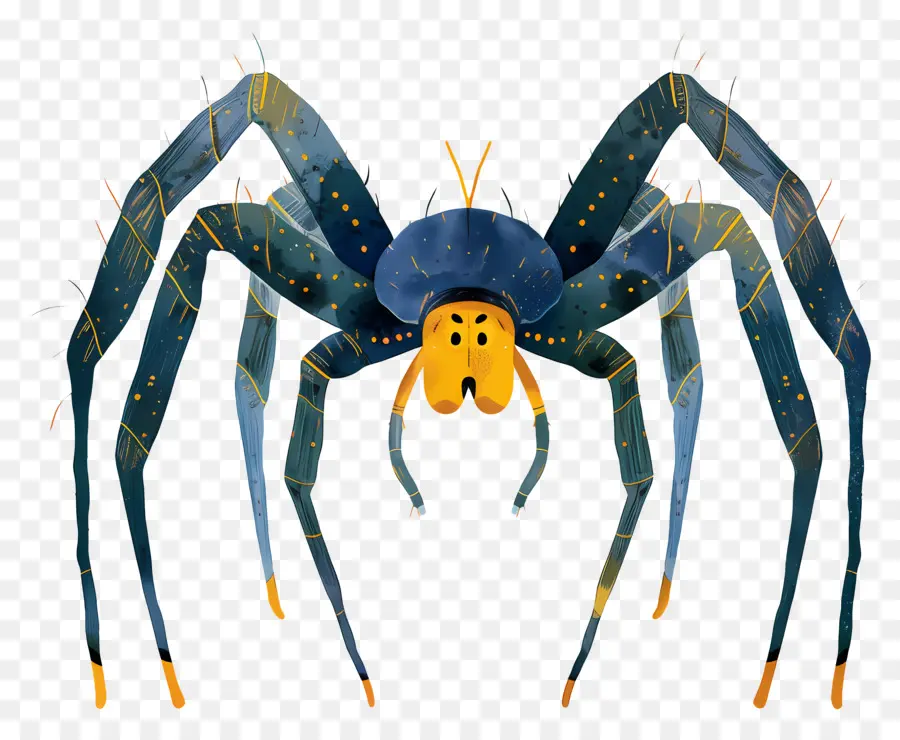 örümcek，Mavi Ve Sarı örümcek PNG