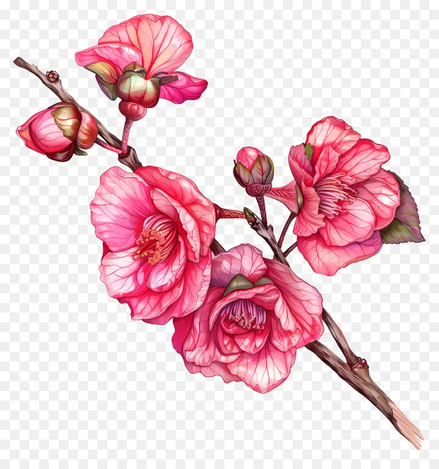 Begonia çiçek，Şeftali Çiçekleri PNG