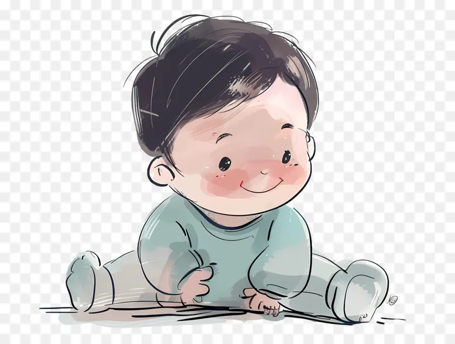 Karikatür Bebek，Mutlu çocuk PNG