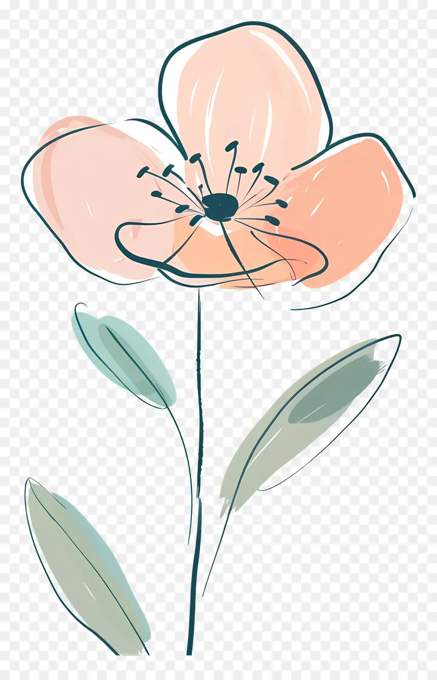 Karikatür çiçek，Pembe çiçek PNG