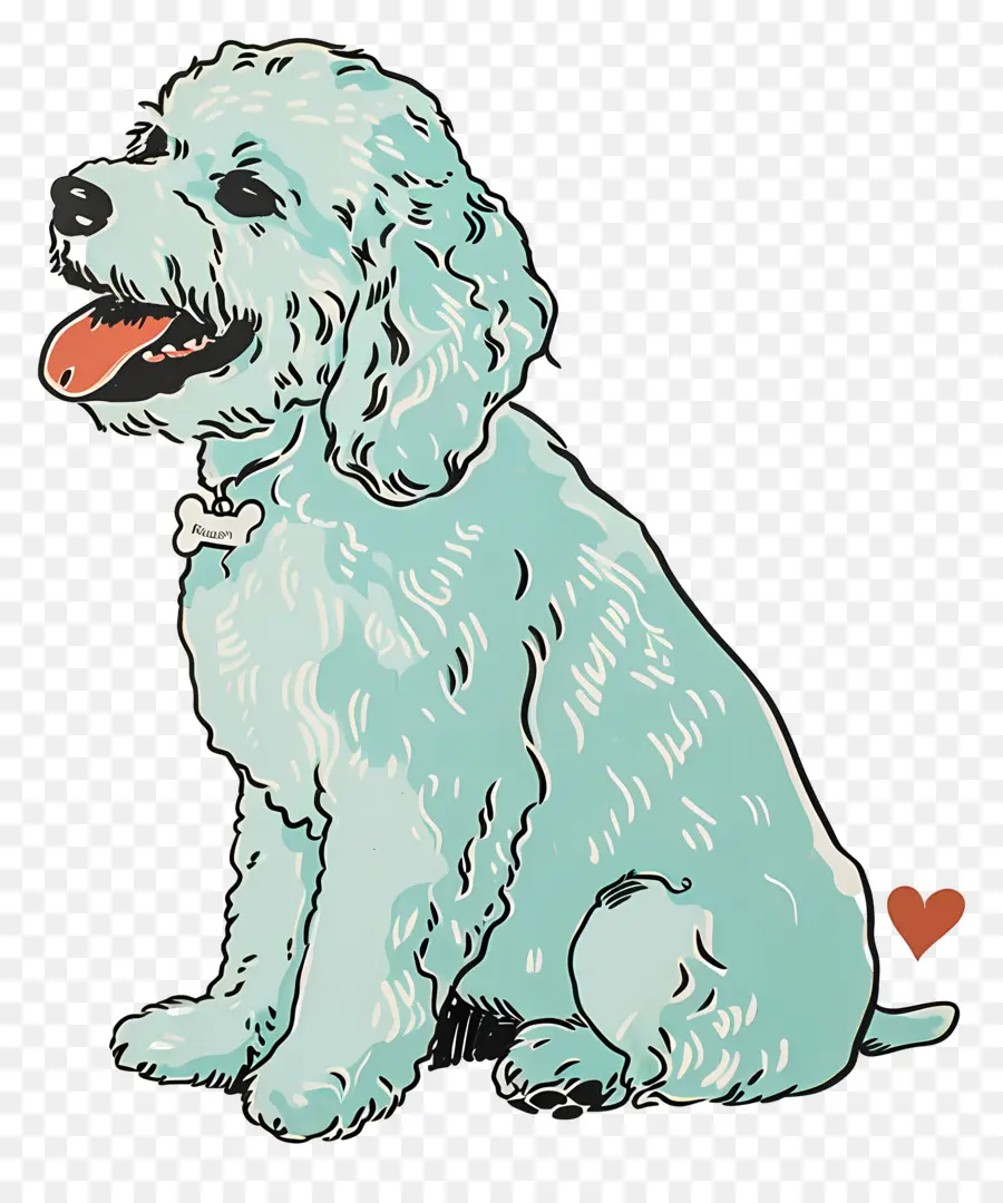 Karikatür Köpek，Beyaz Kabarık Köpek PNG