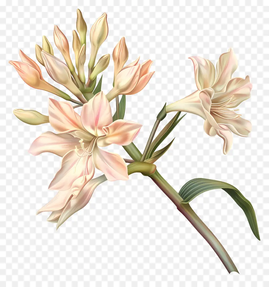 Sümbülteber çiçek，Beyaz çiçek PNG
