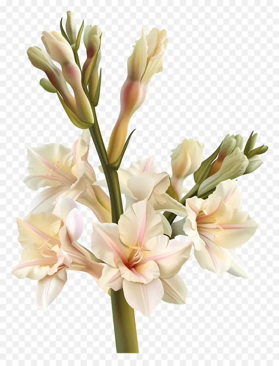 Sümbülteber çiçek，Beyaz çiçekler PNG
