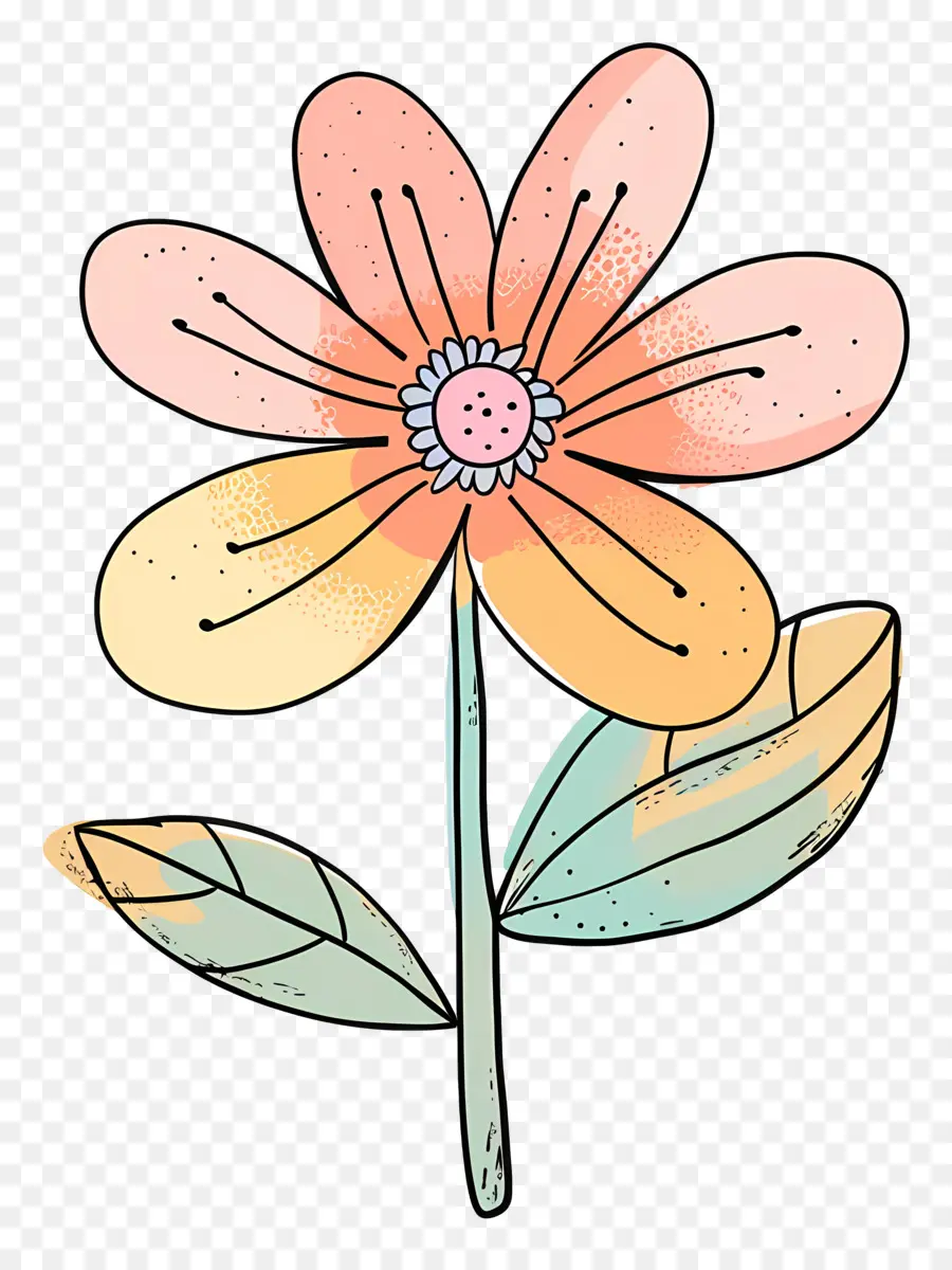 Karikatür çiçek，Çiçek Çizim PNG