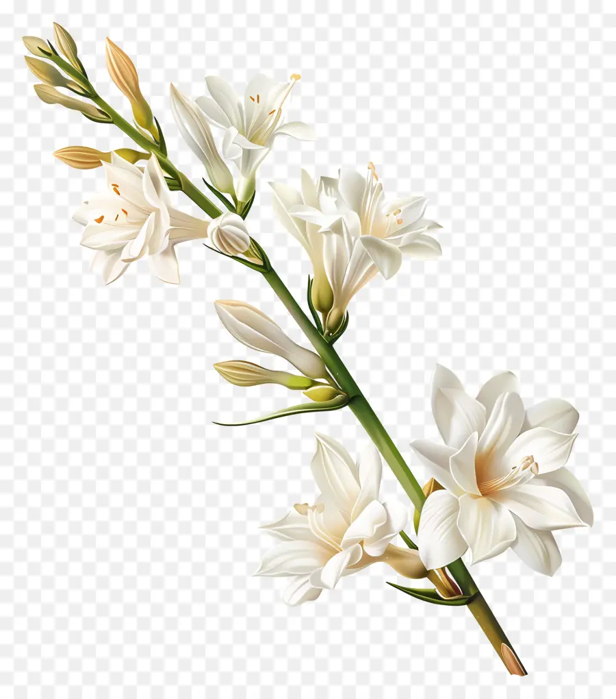 Sümbülteber çiçek，Beyaz çiçekler PNG