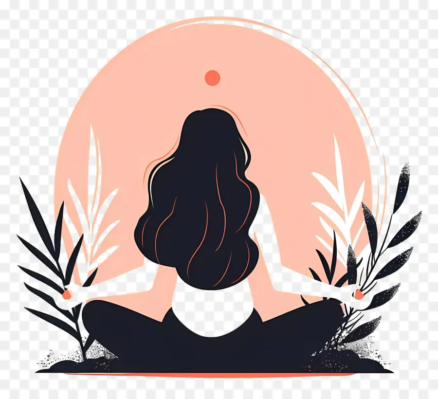 Kadın Meditasyonu，Yoga PNG