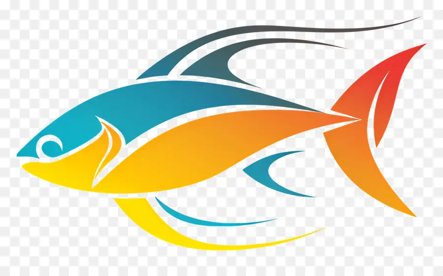 Basit Tasarım，Renkli Balık PNG