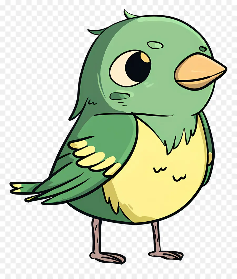 Karikatür Kuş，Yeşil Kuş PNG