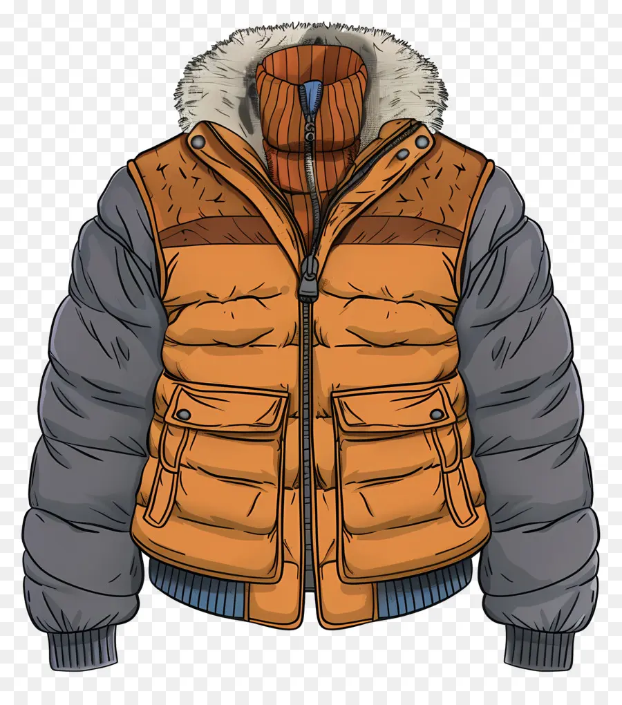 Kış Ceket，Turuncu Ceket PNG