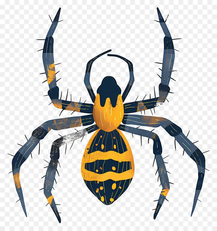 örümcek，Siyah Ve Sarı PNG