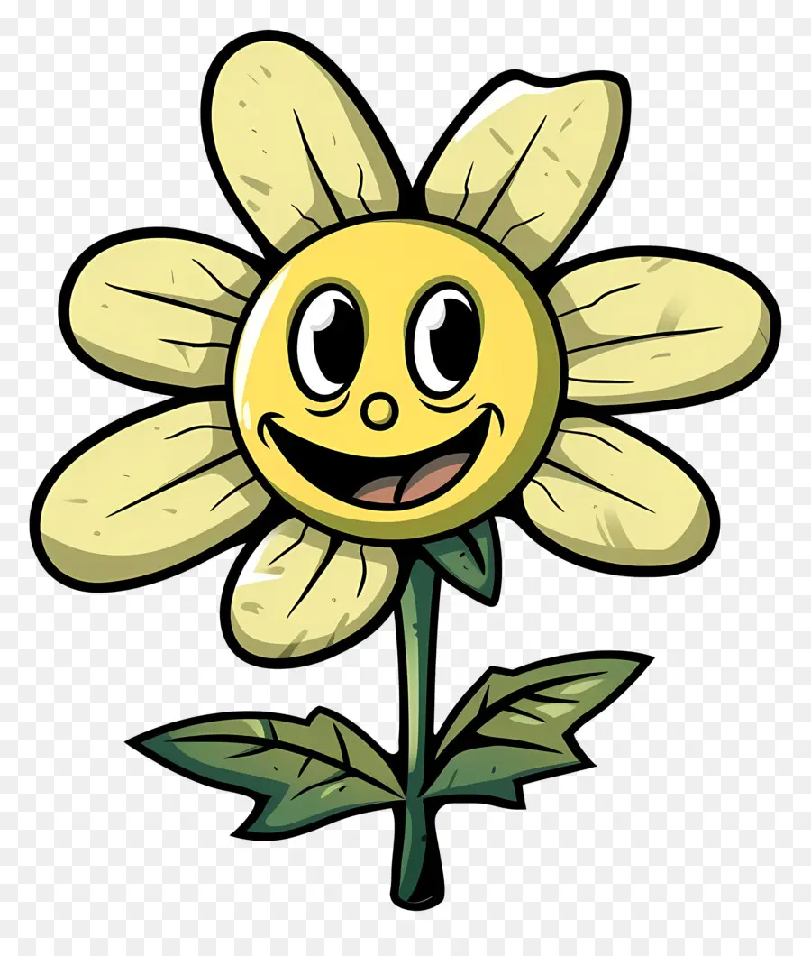 Karikatür çiçek，Papatya PNG