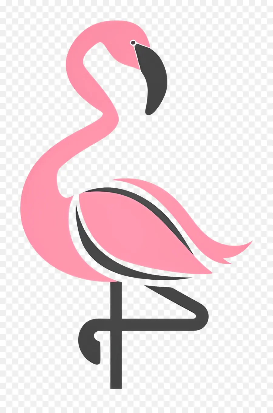 Basit Tasarım，Pembe Flamingo PNG