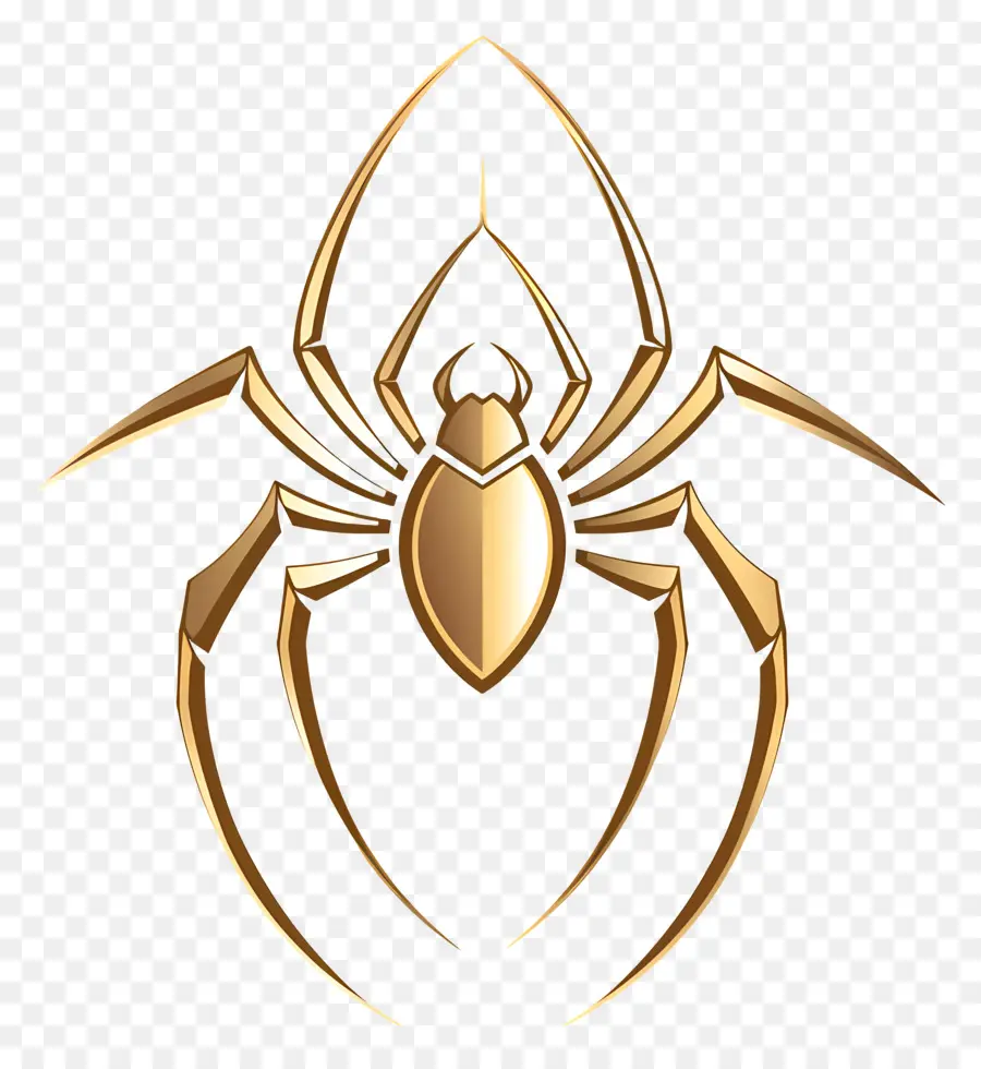 Basit Tasarım，Altın örümcek PNG