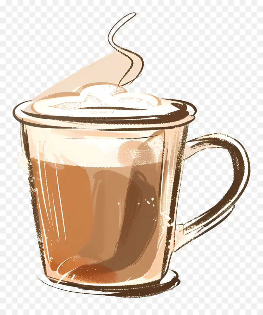 Karikatür Kahve，Sıcak çikolata PNG