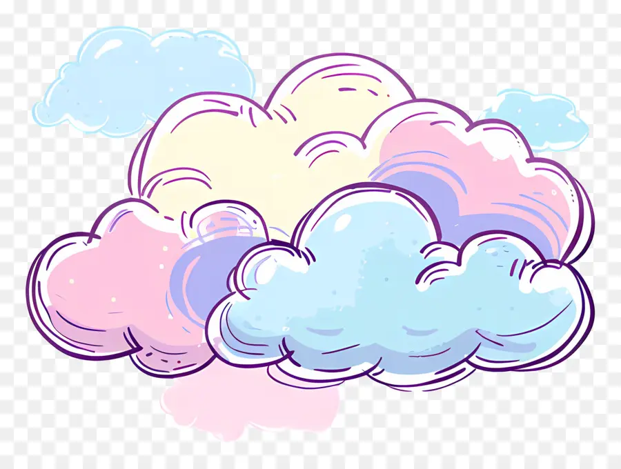 Karikatür Bulut，Bulutlar PNG