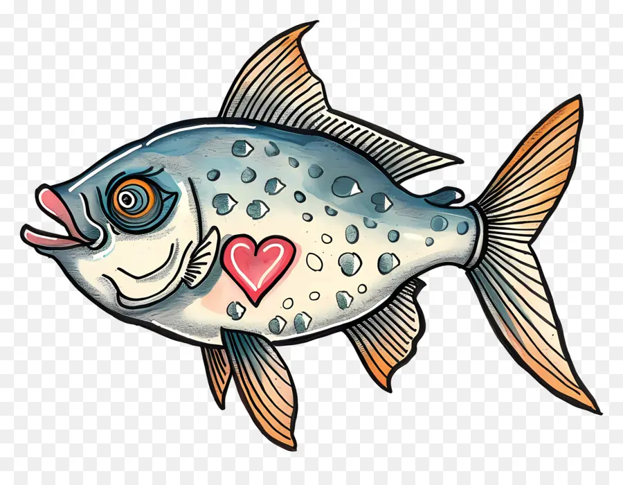 Karikatür Balık，Balık Çizim PNG