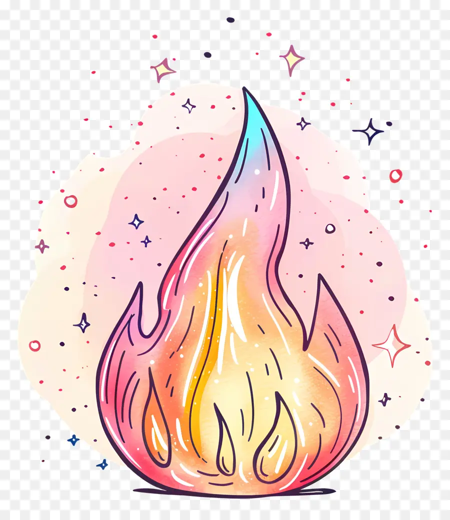 Karikatür Yangın，Göksel PNG