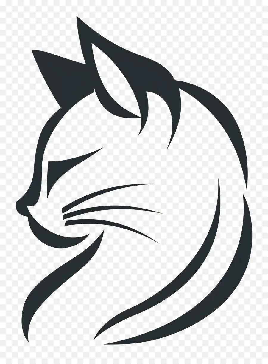 Basit Tasarım，Kedi Siluet PNG