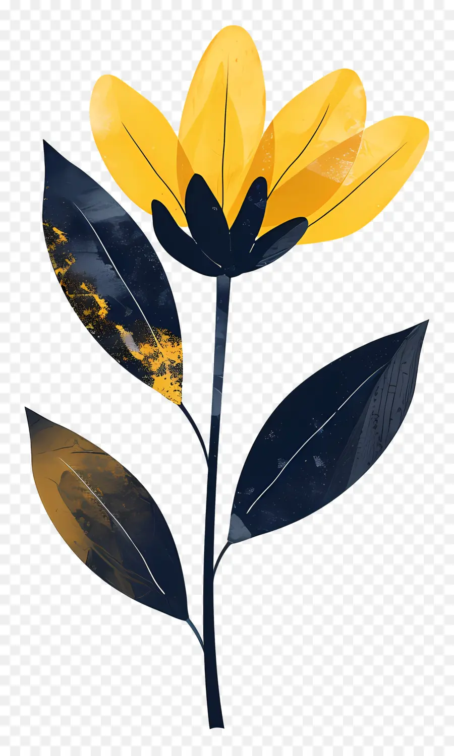 çiçek，Sarı çiçek PNG