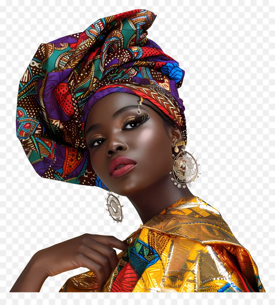 Afrikalı Kadın，Başlık PNG