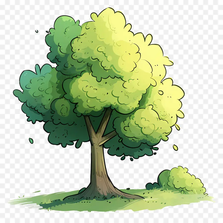 Karikatür Ağaç，Yeşil Ağaç PNG