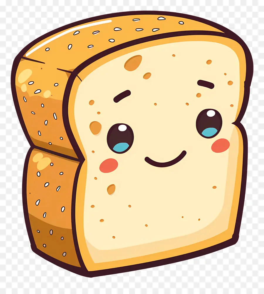 Sevimli Ekmek，Gülümseyen Tost PNG