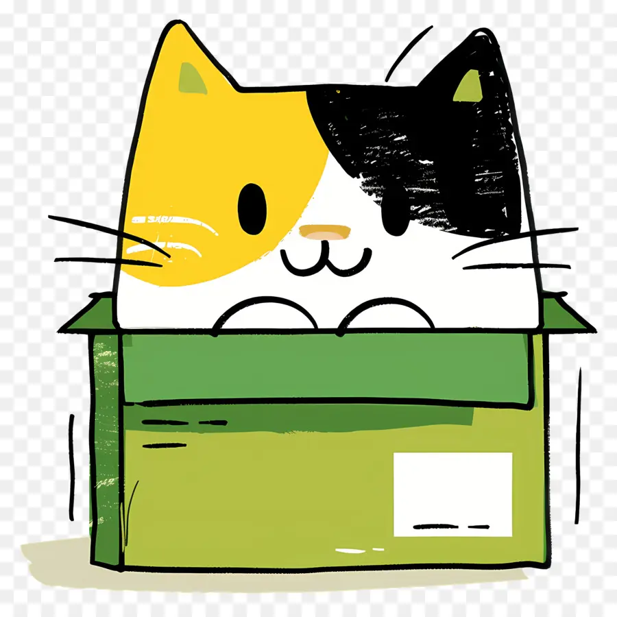 Kutusunda Kedi ，Karikatür Kedi PNG