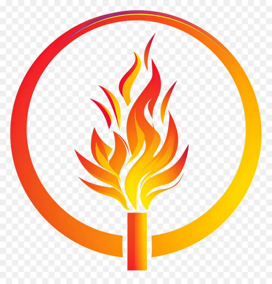 Olimpiyat Meşalesi，Alev Logosu PNG