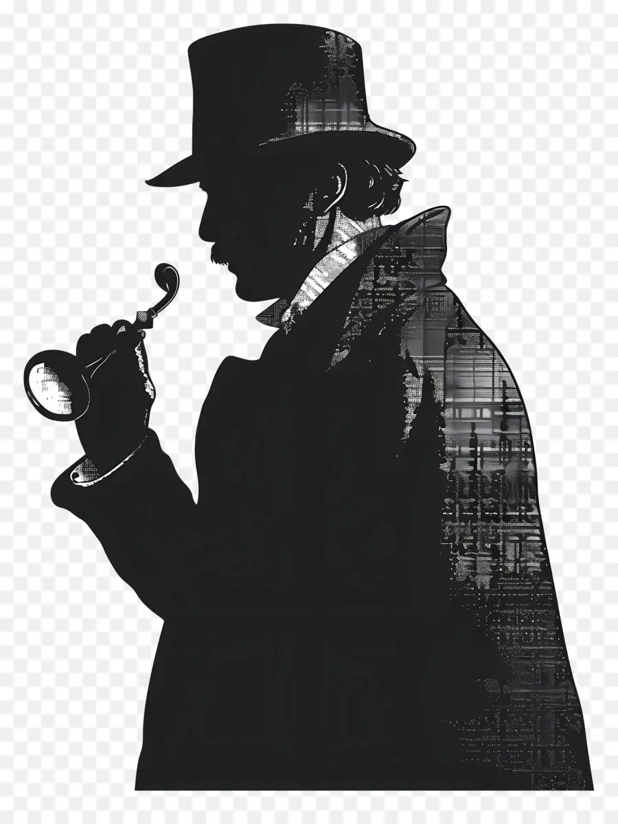 Sherlock Holmes Silueti，Siluet PNG