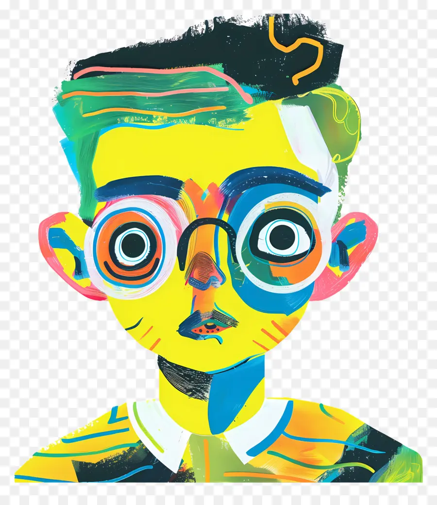 Çocuk，Gözlüklü Adam  PNG