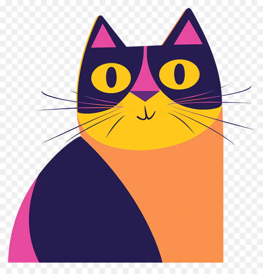 Karikatür Kedi，Soyut Kedi Sanatı PNG