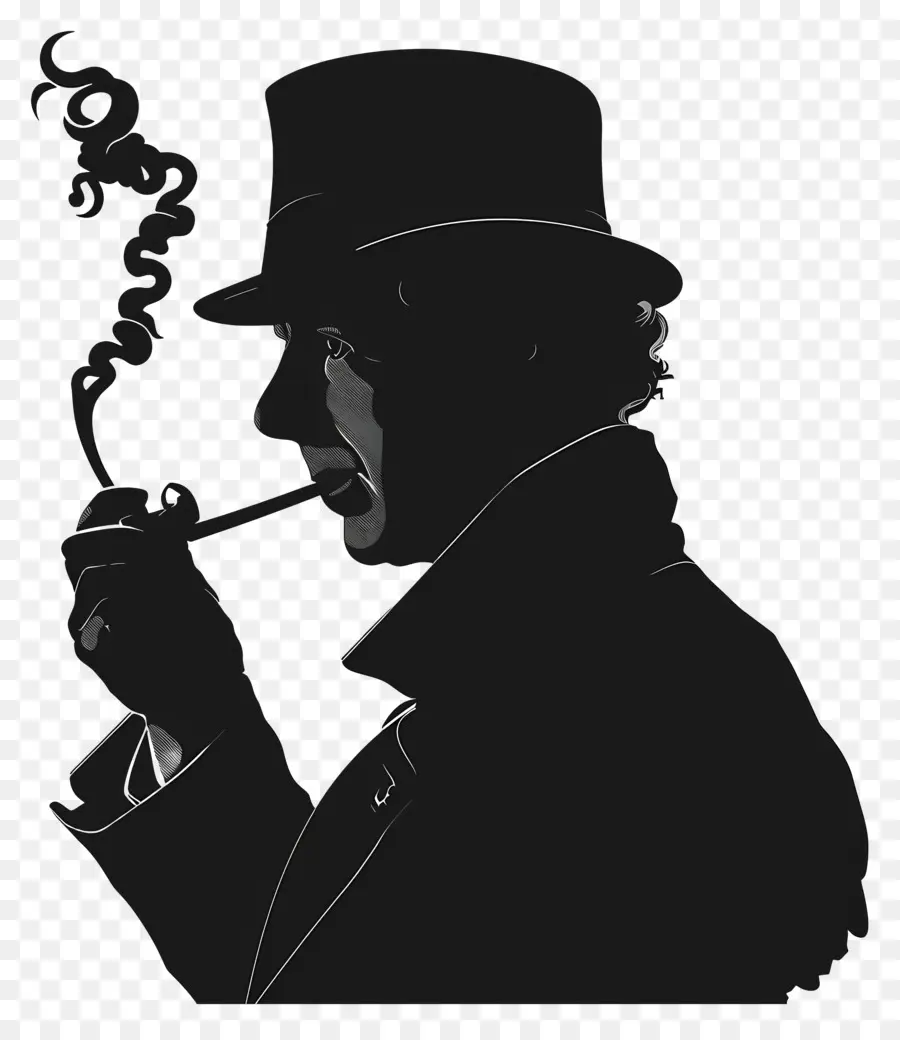 Sherlock Holmes Silueti，Adam Sigara Borusu PNG