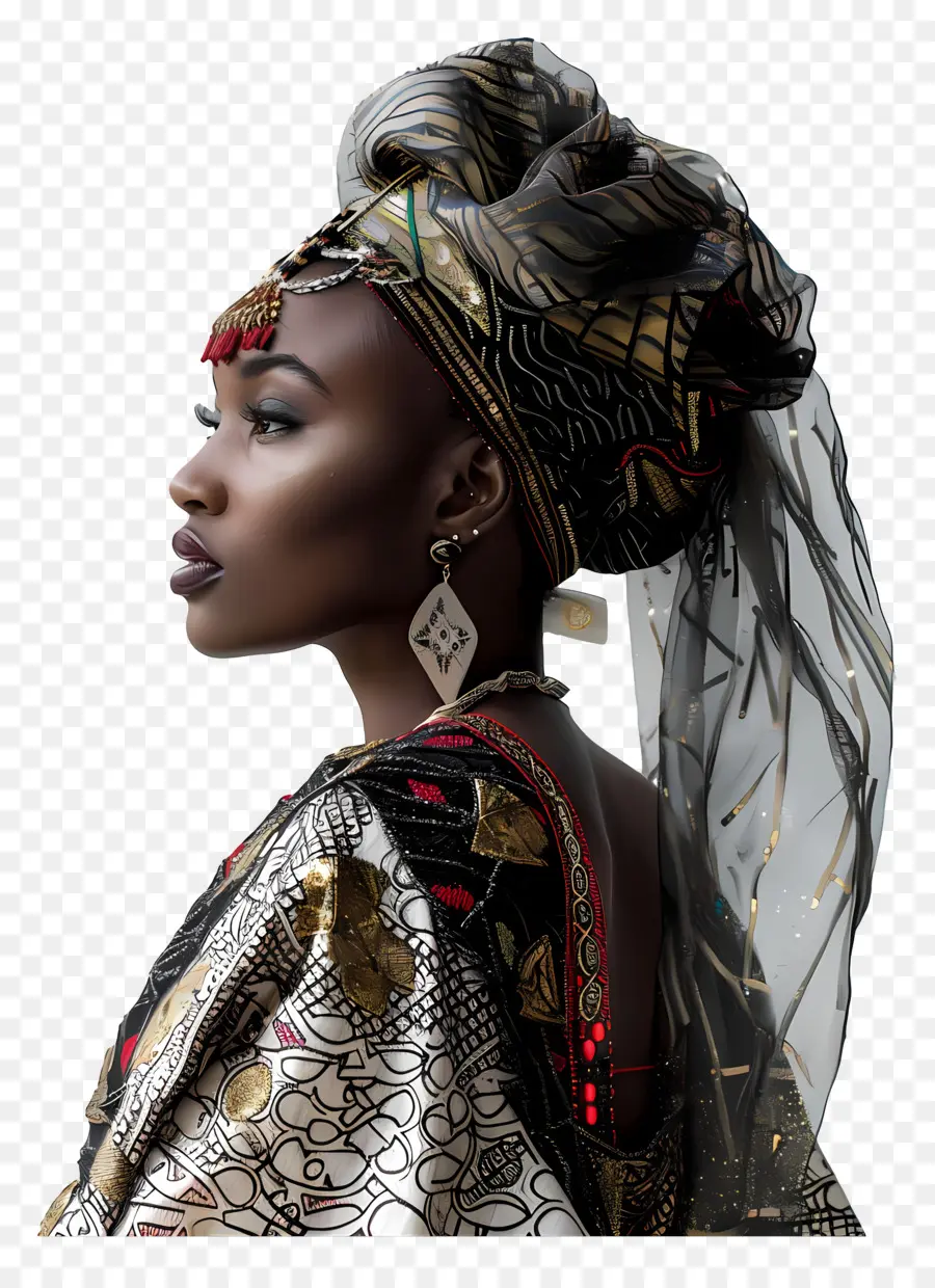 Afrikalı Kadın，Afrika Moda PNG