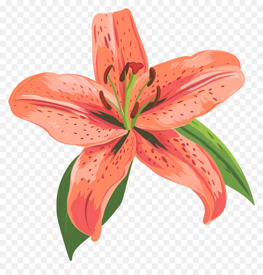 Lily çiçek，Pembe Lily PNG