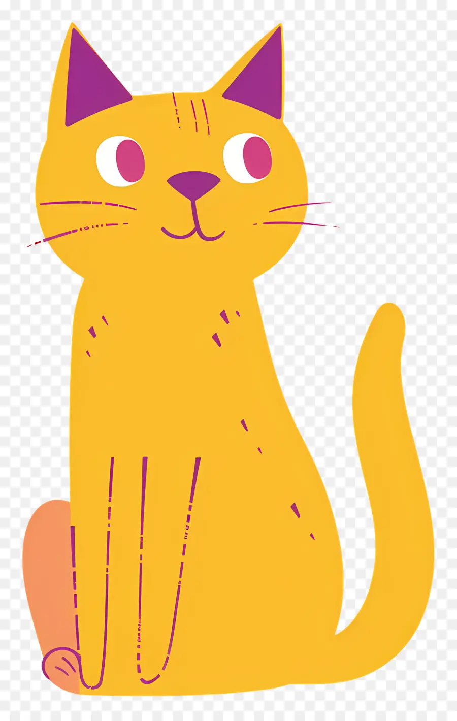 Karikatür Kedi，Sarı Kedi PNG