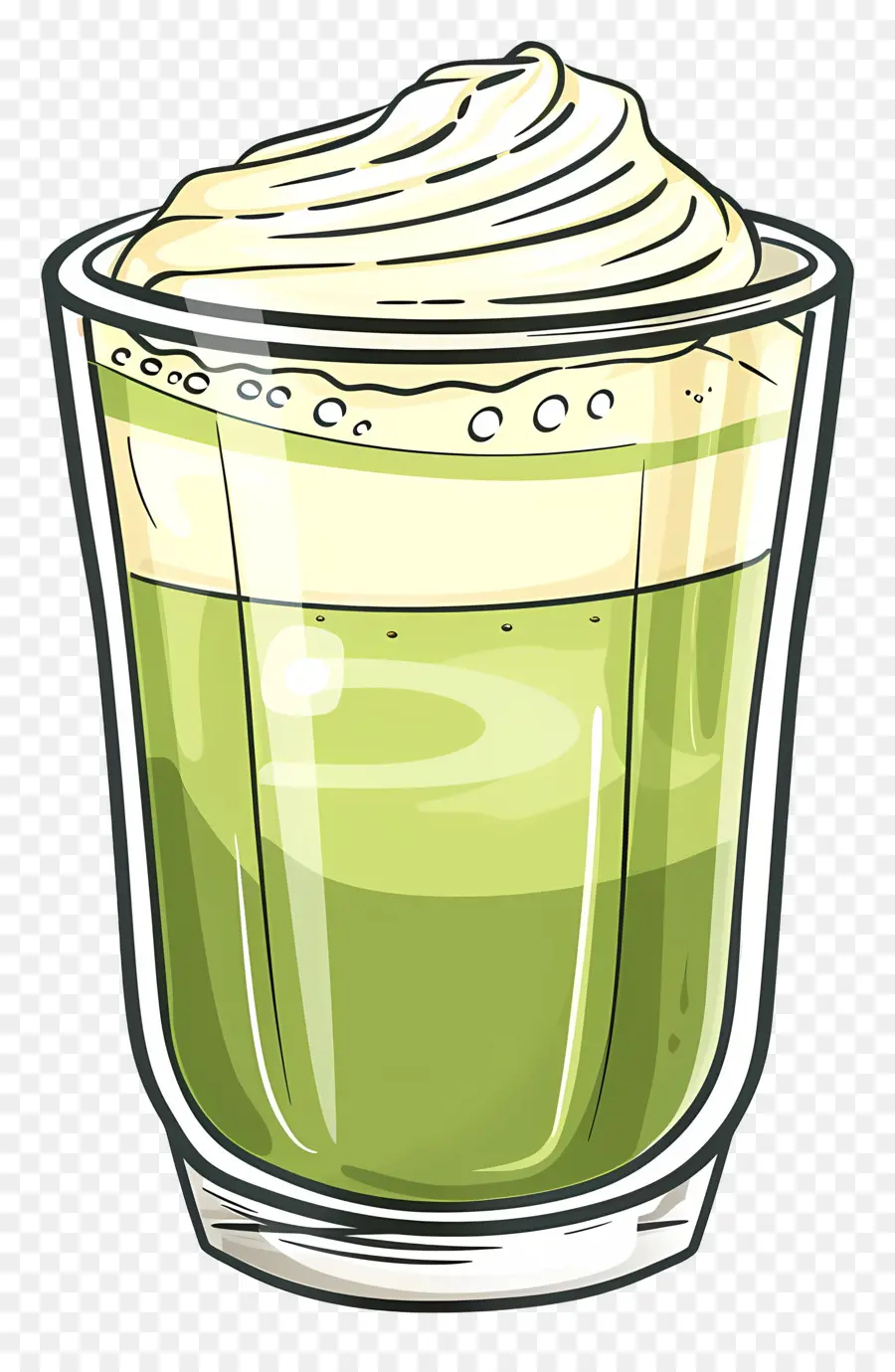 Matcha çay，Yeşil Smoothie PNG