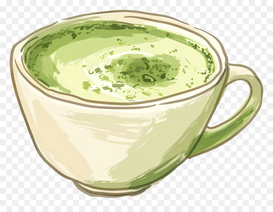 Matcha çay，Yeşil çay PNG