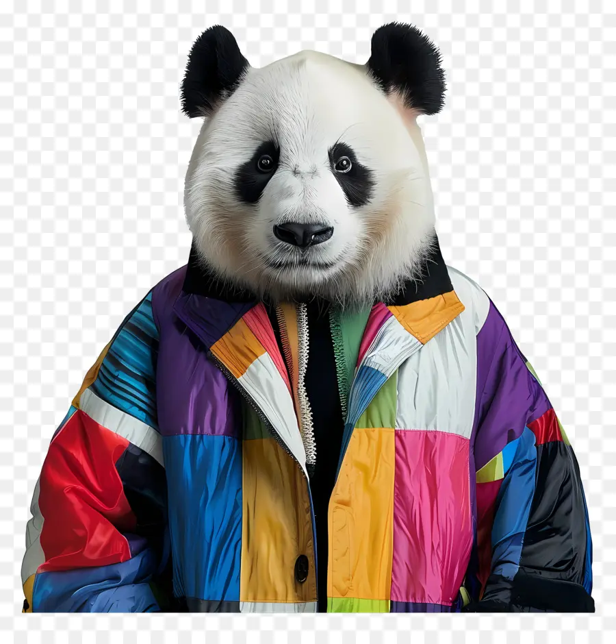 Panda，çok Renkli Ceket PNG