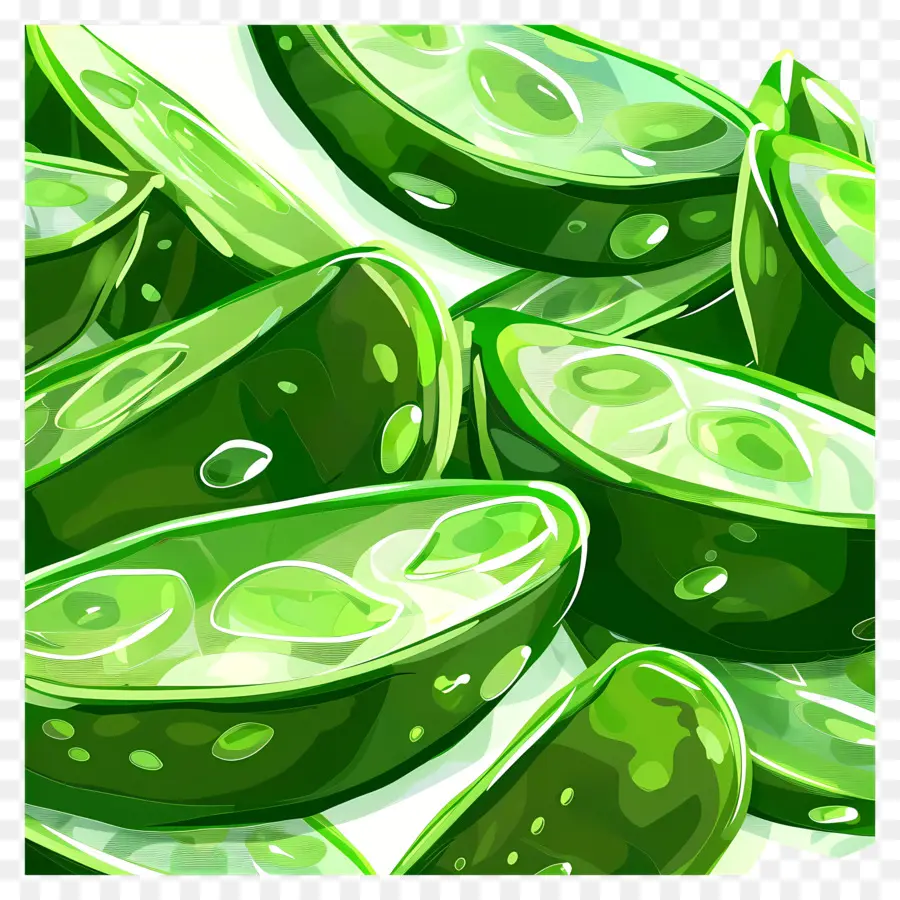 Aloe Vera Dilimleri，Salatalık PNG