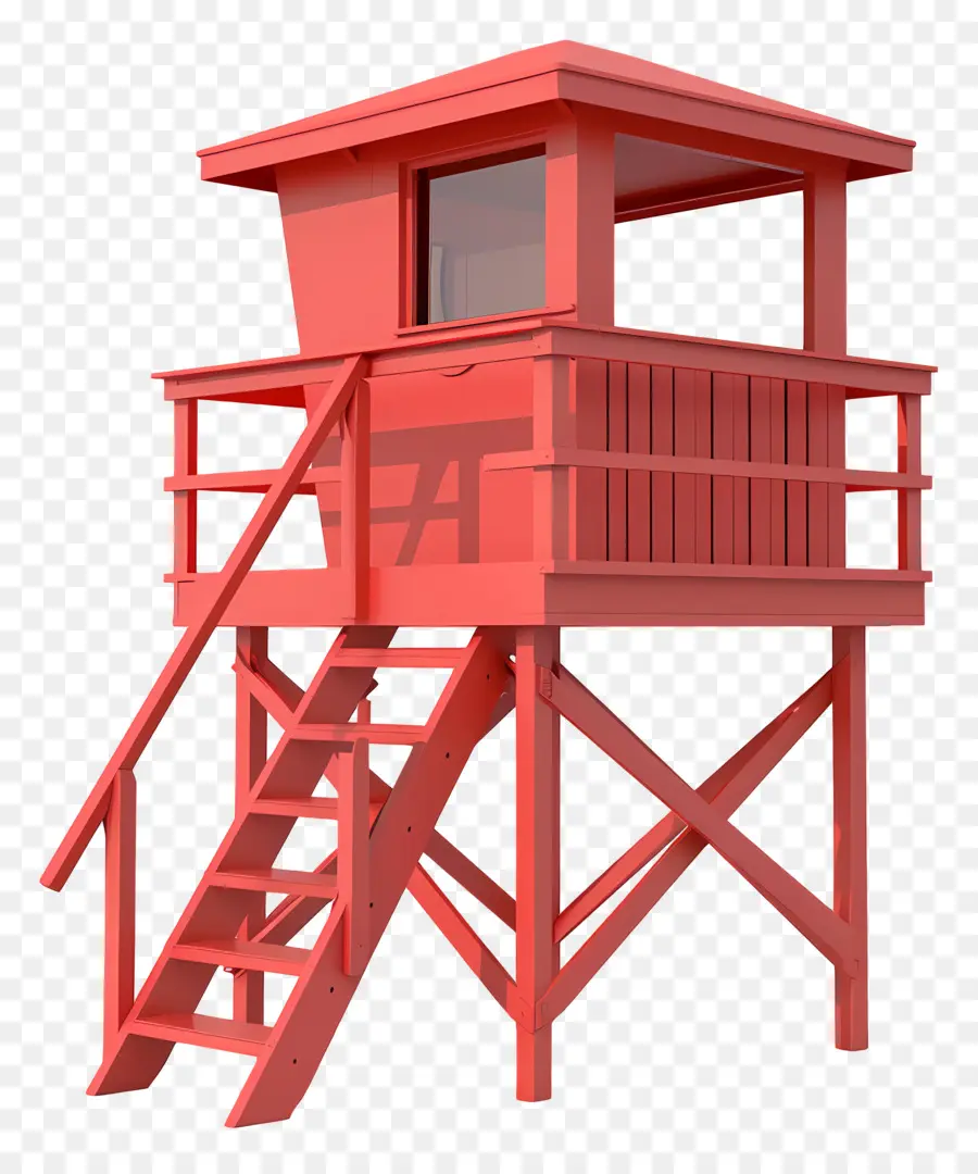 Cankurtaran Standı，Kırmızı Ahşap Kule PNG